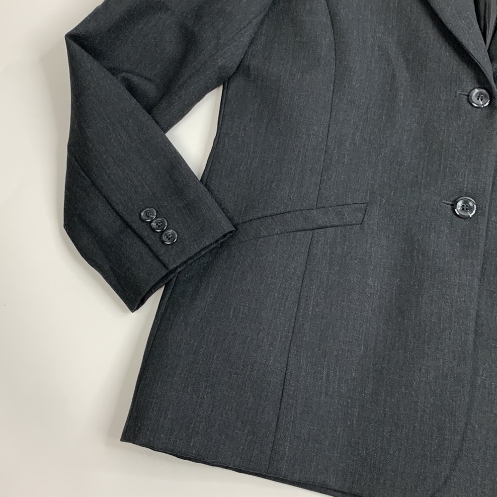 Pendleton Vintage Wool blazer jacket Dark gray Size 10 Two button up Lined - Picture 5 of 11